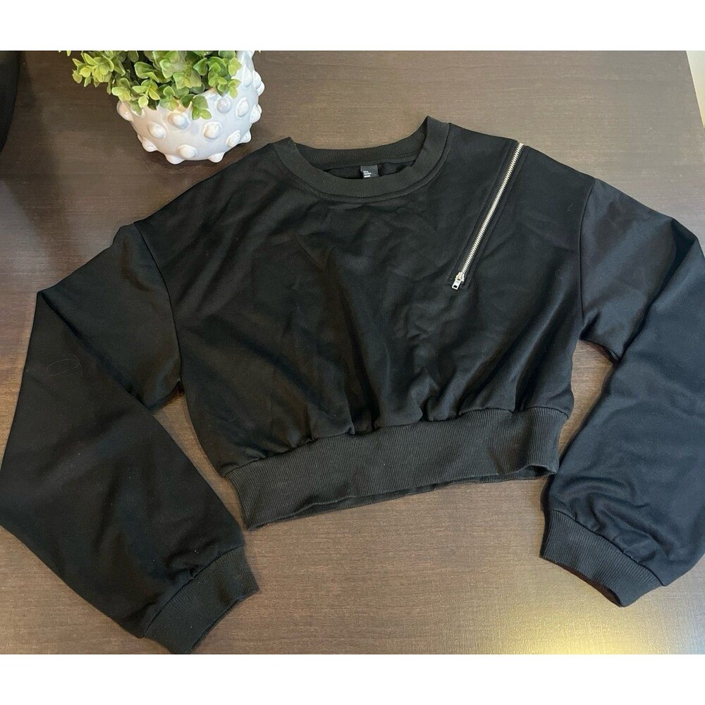 Cider womens cropped zipper Sweatshirt